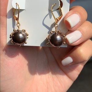 Kate Spade Metallic Pearl Drop Earrings